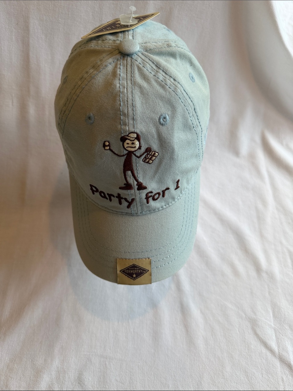 'Party For 1' Light Blue Baseball Cap